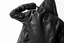 Load image into Gallery viewer, ISAMU KATAYAMA BACKLASH HOODED RIDERS JACKET / JP-CALF GARMENT WASHED (BLACK)