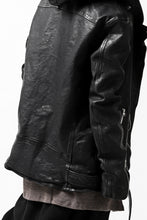 Load image into Gallery viewer, ISAMU KATAYAMA BACKLASH HOODED RIDERS JACKET / JP-CALF GARMENT WASHED (BLACK)