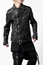 画像をギャラリービューアに読み込む, ISAMU KATAYAMA BACKLASH DOUBLE RIDERS JACKET &quot;RELAX&quot; / GARMENT WASHED JP CALF (BLACK)