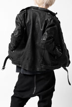 画像をギャラリービューアに読み込む, ISAMU KATAYAMA BACKLASH DOUBLE RIDERS JACKET &quot;RELAX&quot; / GARMENT WASHED JP CALF (BLACK)