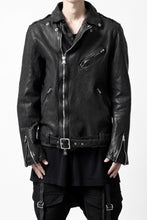 画像をギャラリービューアに読み込む, ISAMU KATAYAMA BACKLASH DOUBLE RIDERS JACKET "RELAX" / GARMENT WASHED JP CALF (BLACK)