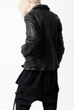 画像をギャラリービューアに読み込む, ISAMU KATAYAMA BACKLASH DOUBLE RIDERS JACKET &quot;RELAX&quot; / GARMENT WASHED JP CALF (BLACK)