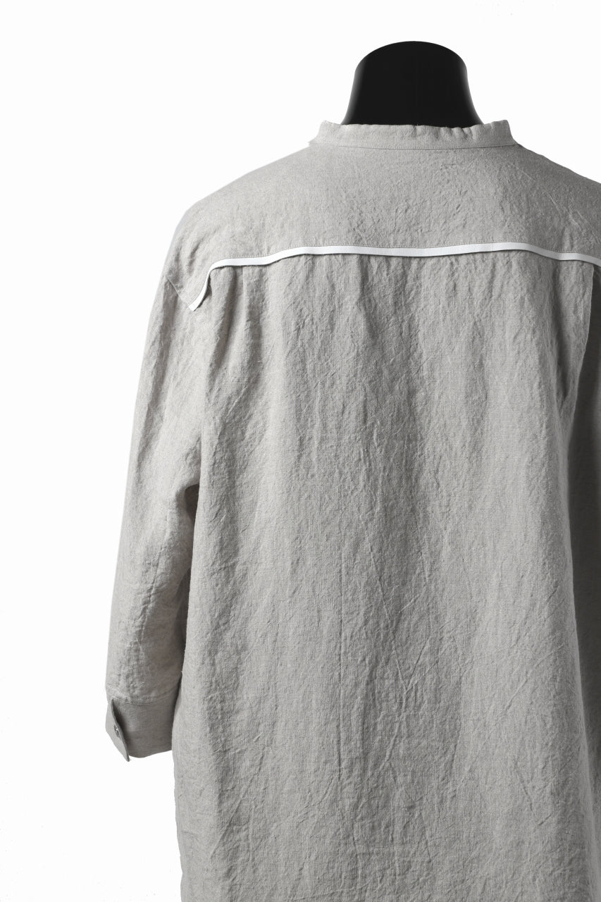 画像をギャラリービューアに読み込む, ISAMU KATAYAMA BACKLASH SOFT LINEN SKIPPER SHIRT (BEIGE)