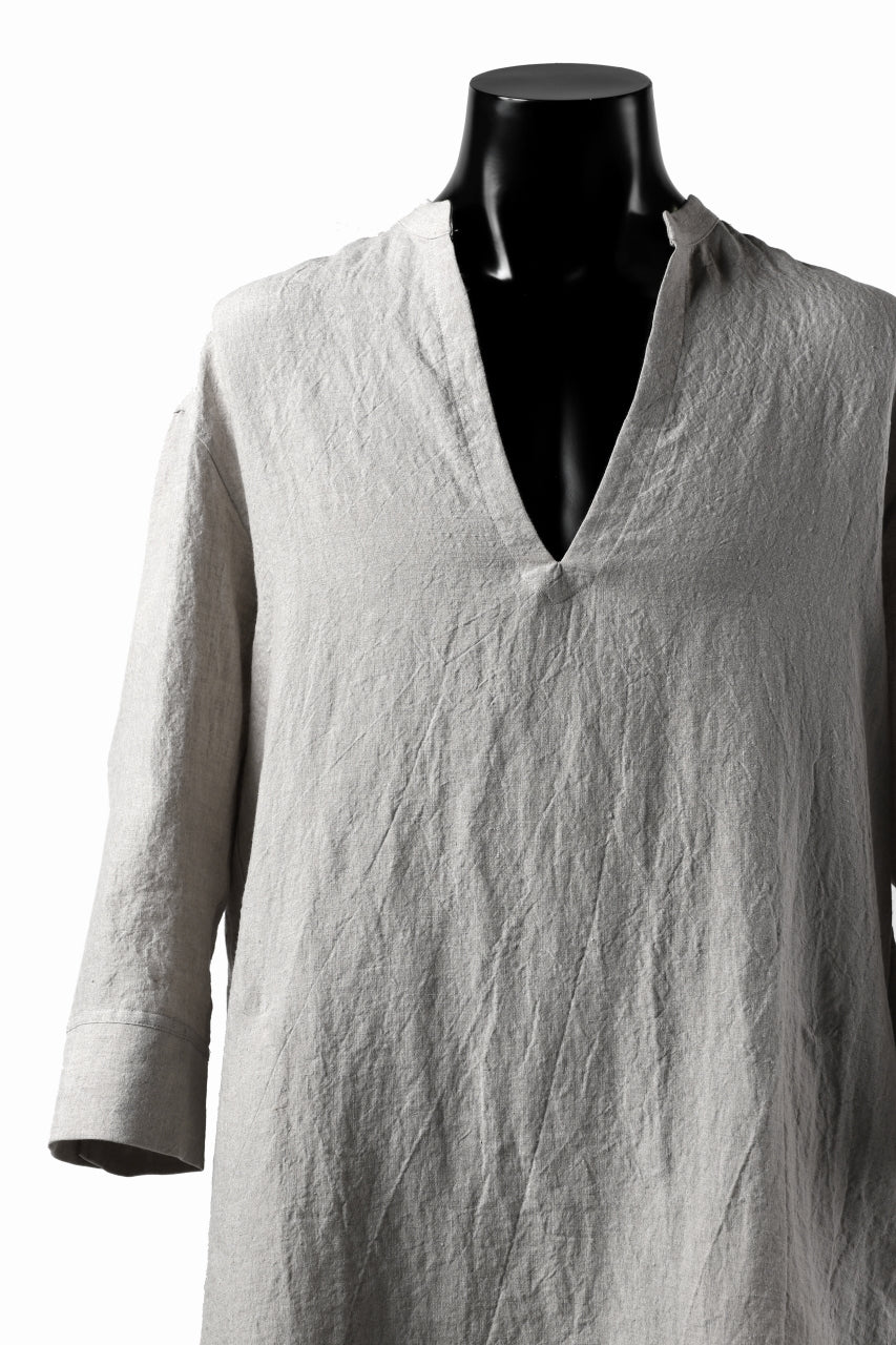 画像をギャラリービューアに読み込む, ISAMU KATAYAMA BACKLASH SOFT LINEN SKIPPER SHIRT (BEIGE)