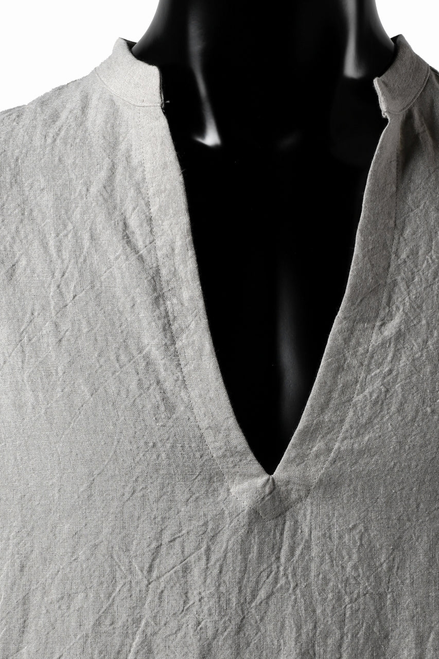 画像をギャラリービューアに読み込む, ISAMU KATAYAMA BACKLASH SOFT LINEN SKIPPER SHIRT (BEIGE)