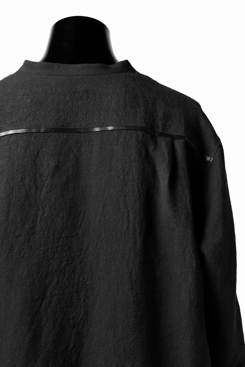 画像をギャラリービューアに読み込む, ISAMU KATAYAMA BACKLASH SOFT LINEN SKIPPER SHIRT (BLACK)