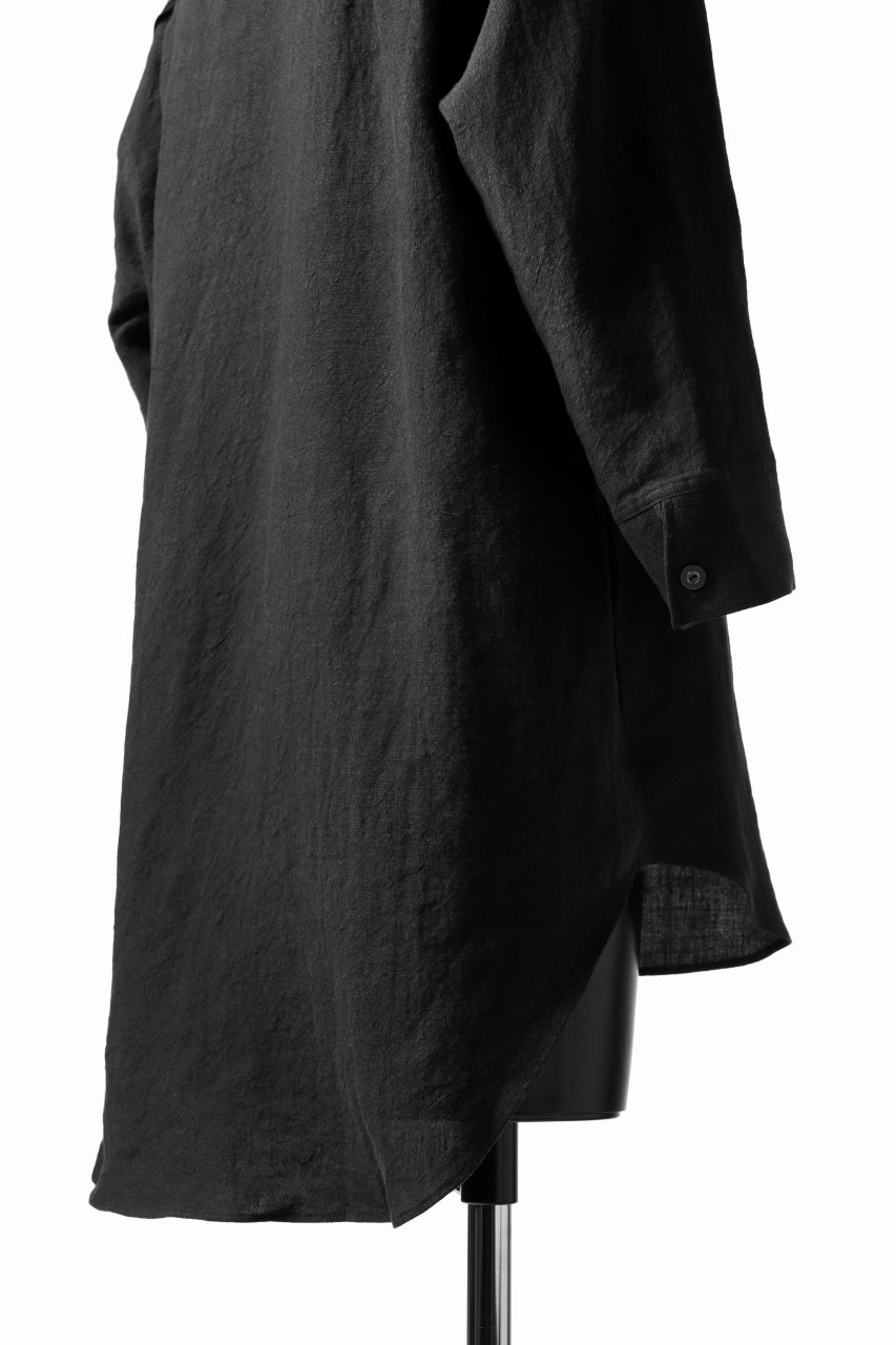 画像をギャラリービューアに読み込む, ISAMU KATAYAMA BACKLASH SOFT LINEN SKIPPER SHIRT (BLACK)