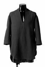 画像をギャラリービューアに読み込む, ISAMU KATAYAMA BACKLASH SOFT LINEN SKIPPER SHIRT (BLACK)