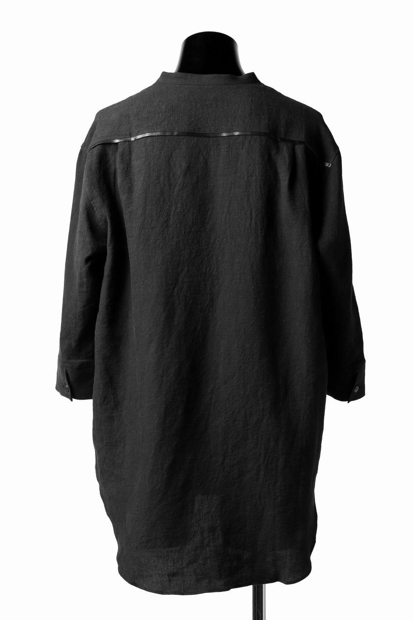 画像をギャラリービューアに読み込む, ISAMU KATAYAMA BACKLASH SOFT LINEN SKIPPER SHIRT (BLACK)