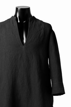 画像をギャラリービューアに読み込む, ISAMU KATAYAMA BACKLASH SOFT LINEN SKIPPER SHIRT (BLACK)