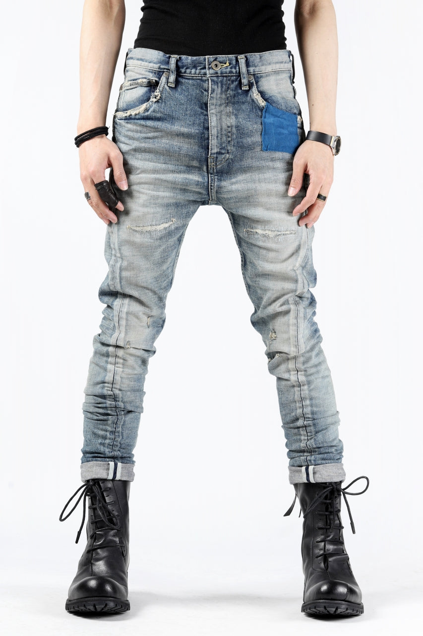 Load image into Gallery viewer, ISAMU KATAYAMA BACKLASH LOW CROTCH SLIM PANTS / STRETCH DENIM (INDIGO)