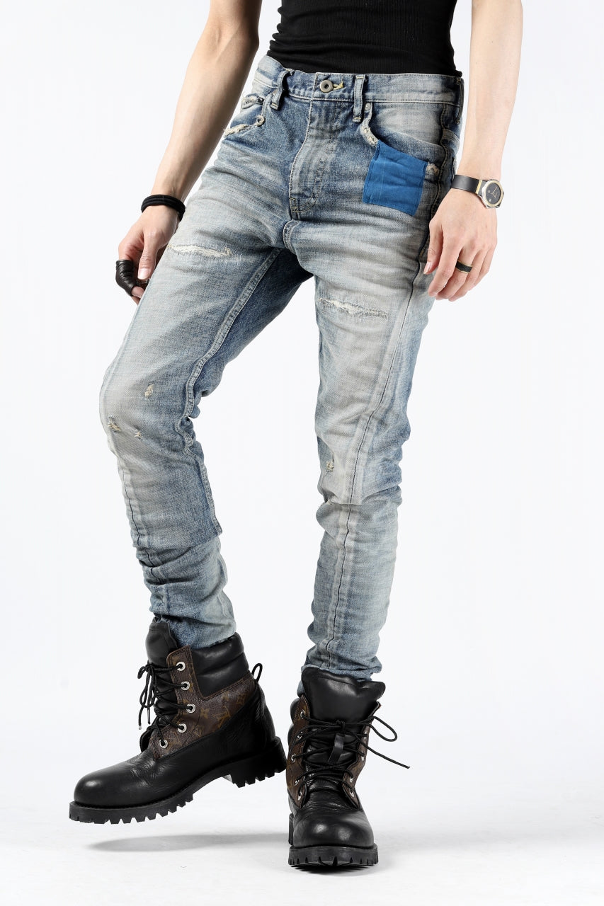 Load image into Gallery viewer, ISAMU KATAYAMA BACKLASH LOW CROTCH SLIM PANTS / STRETCH DENIM (INDIGO)