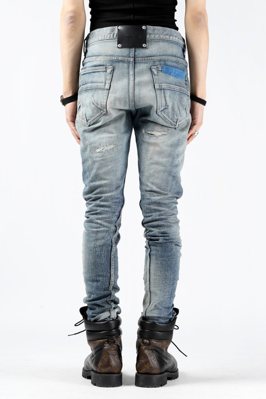 Load image into Gallery viewer, ISAMU KATAYAMA BACKLASH LOW CROTCH SLIM PANTS / STRETCH DENIM (INDIGO)