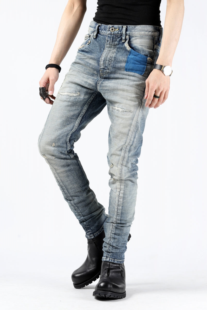 Load image into Gallery viewer, ISAMU KATAYAMA BACKLASH LOW CROTCH SLIM PANTS / STRETCH DENIM (INDIGO)