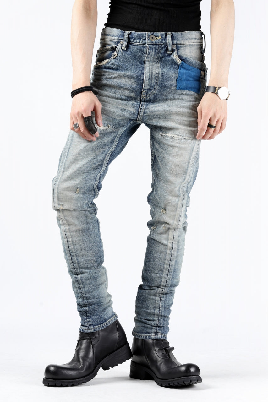 Load image into Gallery viewer, ISAMU KATAYAMA BACKLASH LOW CROTCH SLIM PANTS / STRETCH DENIM (INDIGO)
