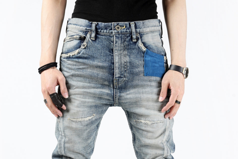 Load image into Gallery viewer, ISAMU KATAYAMA BACKLASH LOW CROTCH SLIM PANTS / STRETCH DENIM (INDIGO)