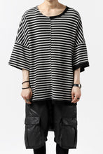 Load image into Gallery viewer, ISAMU KATAYAMA BACKLASH OVERSIZED SWITCHING TOPS / COTTON HONEYCOMB (BORDER)