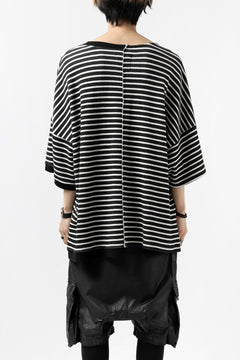 Load image into Gallery viewer, ISAMU KATAYAMA BACKLASH OVERSIZED SWITCHING TOPS / COTTON HONEYCOMB (BORDER)