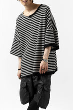 Load image into Gallery viewer, ISAMU KATAYAMA BACKLASH OVERSIZED SWITCHING TOPS / COTTON HONEYCOMB (BORDER)