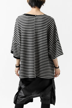 Load image into Gallery viewer, ISAMU KATAYAMA BACKLASH OVERSIZED SWITCHING TOPS / COTTON HONEYCOMB (BORDER)