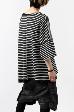 Load image into Gallery viewer, ISAMU KATAYAMA BACKLASH OVERSIZED SWITCHING TOPS / COTTON HONEYCOMB (BORDER)