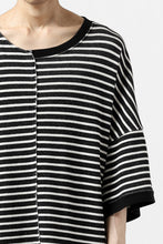 Load image into Gallery viewer, ISAMU KATAYAMA BACKLASH OVERSIZED SWITCHING TOPS / COTTON HONEYCOMB (BORDER)