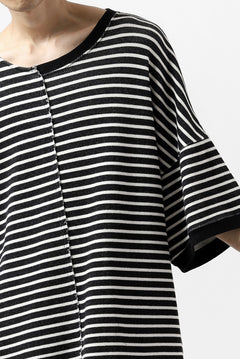 Load image into Gallery viewer, ISAMU KATAYAMA BACKLASH OVERSIZED SWITCHING TOPS / COTTON HONEYCOMB (BORDER)