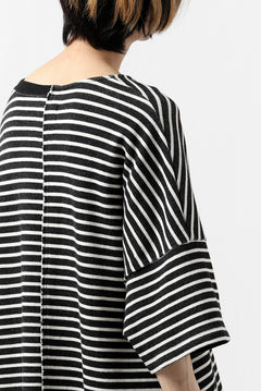 Load image into Gallery viewer, ISAMU KATAYAMA BACKLASH OVERSIZED SWITCHING TOPS / COTTON HONEYCOMB (BORDER)