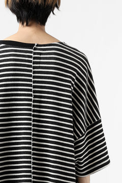 Load image into Gallery viewer, ISAMU KATAYAMA BACKLASH OVERSIZED SWITCHING TOPS / COTTON HONEYCOMB (BORDER)