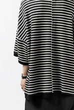 Load image into Gallery viewer, ISAMU KATAYAMA BACKLASH OVERSIZED SWITCHING TOPS / COTTON HONEYCOMB (BORDER)