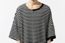 Load image into Gallery viewer, ISAMU KATAYAMA BACKLASH OVERSIZED SWITCHING TOPS / COTTON HONEYCOMB (BORDER)
