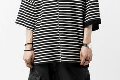 Load image into Gallery viewer, ISAMU KATAYAMA BACKLASH OVERSIZED SWITCHING TOPS / COTTON HONEYCOMB (BORDER)