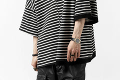 Load image into Gallery viewer, ISAMU KATAYAMA BACKLASH OVERSIZED SWITCHING TOPS / COTTON HONEYCOMB (BORDER)
