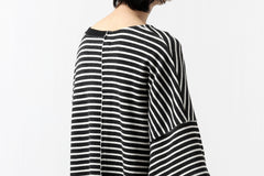 Load image into Gallery viewer, ISAMU KATAYAMA BACKLASH OVERSIZED SWITCHING TOPS / COTTON HONEYCOMB (BORDER)