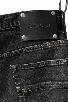 画像をギャラリービューアに読み込む, ISAMU KATAYAMA BACKLASH L/C SLIM DENIM PANTS / SPLASH DYED (BLACK)