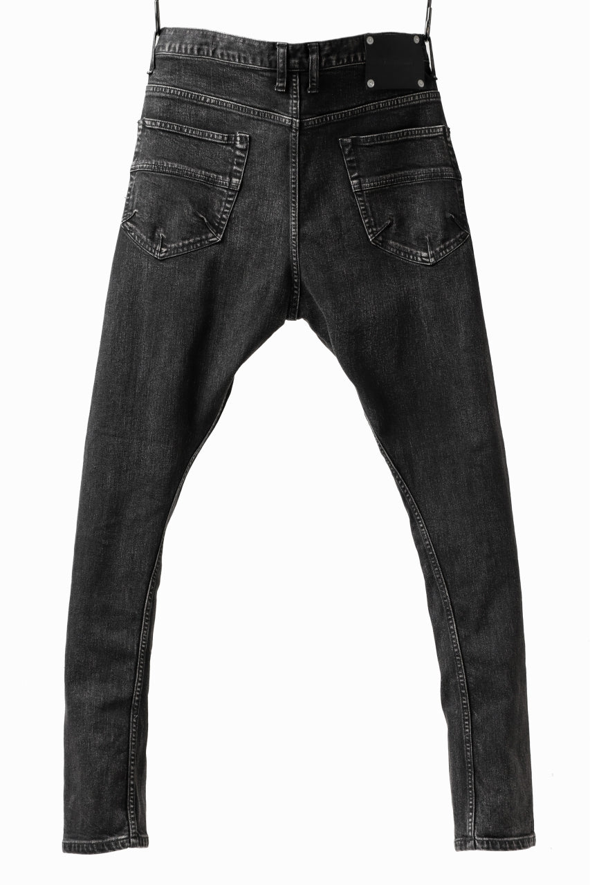 画像をギャラリービューアに読み込む, ISAMU KATAYAMA BACKLASH L/C SLIM DENIM PANTS / SPLASH DYED (BLACK)
