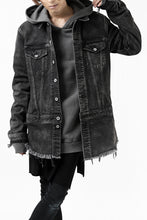 画像をギャラリービューアに読み込む, ISAMU KATAYAMA BACKLASH TRUCKER DENIM JACKET / SPLASH DYED (BLACK)