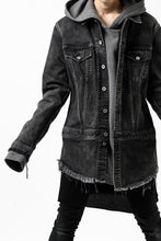 画像をギャラリービューアに読み込む, ISAMU KATAYAMA BACKLASH TRUCKER DENIM JACKET / SPLASH DYED (BLACK)