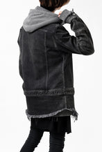 画像をギャラリービューアに読み込む, ISAMU KATAYAMA BACKLASH TRUCKER DENIM JACKET / SPLASH DYED (BLACK)