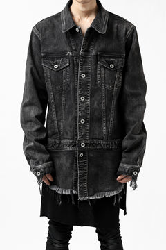 画像をギャラリービューアに読み込む, ISAMU KATAYAMA BACKLASH TRUCKER DENIM JACKET / SPLASH DYED (BLACK)