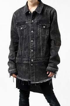 画像をギャラリービューアに読み込む, ISAMU KATAYAMA BACKLASH TRUCKER DENIM JACKET / SPLASH DYED (BLACK)