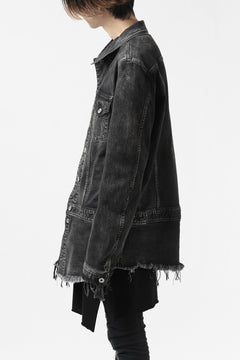 画像をギャラリービューアに読み込む, ISAMU KATAYAMA BACKLASH TRUCKER DENIM JACKET / SPLASH DYED (BLACK)