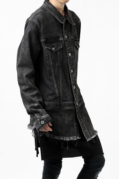画像をギャラリービューアに読み込む, ISAMU KATAYAMA BACKLASH TRUCKER DENIM JACKET / SPLASH DYED (BLACK)