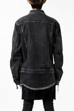 画像をギャラリービューアに読み込む, ISAMU KATAYAMA BACKLASH TRUCKER DENIM JACKET / SPLASH DYED (BLACK)