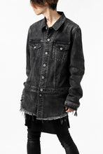 画像をギャラリービューアに読み込む, ISAMU KATAYAMA BACKLASH TRUCKER DENIM JACKET / SPLASH DYED (BLACK)