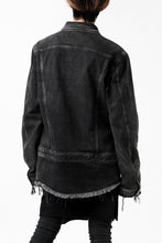 画像をギャラリービューアに読み込む, ISAMU KATAYAMA BACKLASH TRUCKER DENIM JACKET / SPLASH DYED (BLACK)