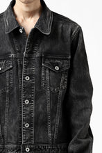 画像をギャラリービューアに読み込む, ISAMU KATAYAMA BACKLASH TRUCKER DENIM JACKET / SPLASH DYED (BLACK)