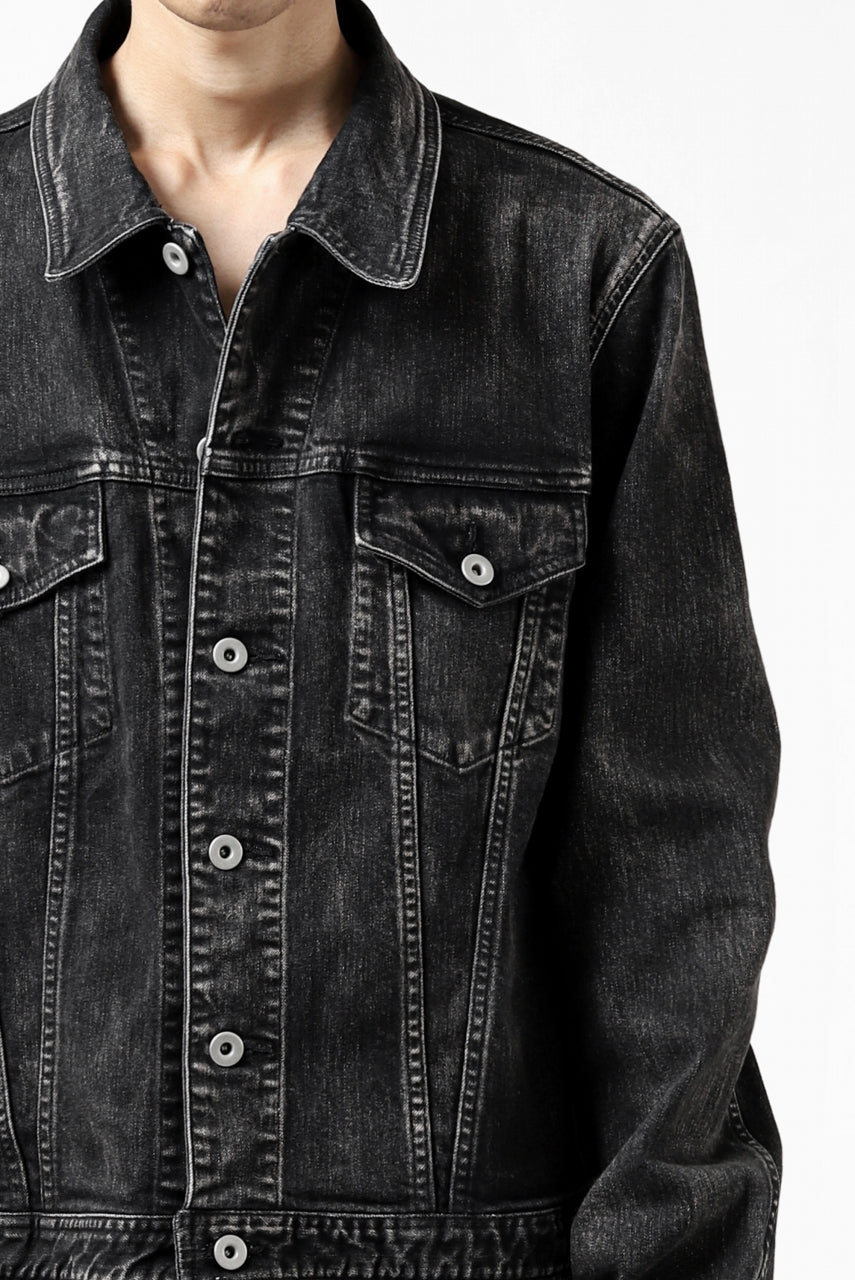 画像をギャラリービューアに読み込む, ISAMU KATAYAMA BACKLASH TRUCKER DENIM JACKET / SPLASH DYED (BLACK)