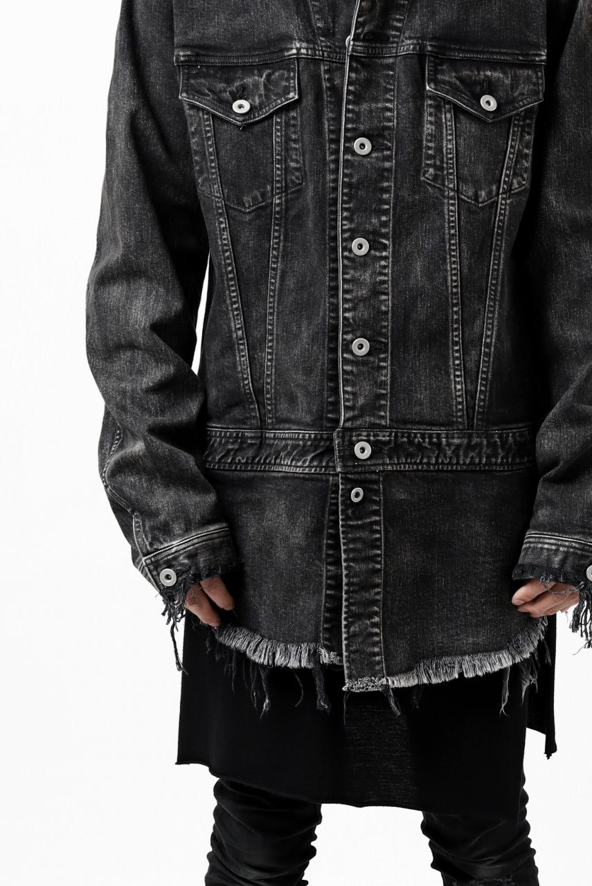 画像をギャラリービューアに読み込む, ISAMU KATAYAMA BACKLASH TRUCKER DENIM JACKET / SPLASH DYED (BLACK)