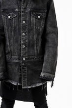 画像をギャラリービューアに読み込む, ISAMU KATAYAMA BACKLASH TRUCKER DENIM JACKET / SPLASH DYED (BLACK)